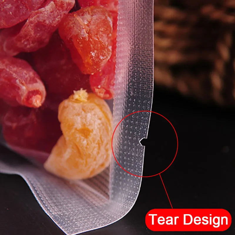 100pcs Food Vacuum Sealer Bags for Sous Vide Food Saver Kitchen Storage Bag BPA-Free Vacuum Packaging Bags Kitchen Tool