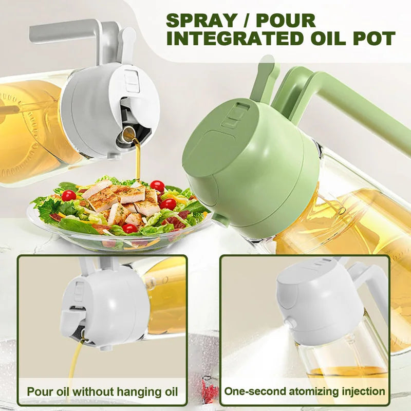 Spray Oil Sprayer Oil Cruet Spray Dual Purpose Kitchen Oils Spray Olive Oil Sprays Bottle Air Fryer Salad  BBQ Kitchen Baking