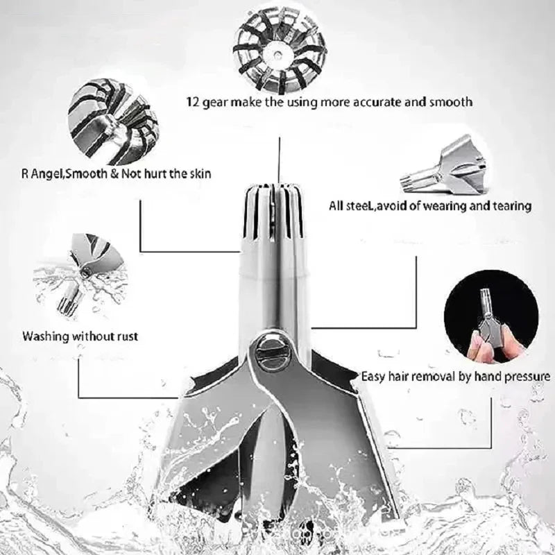 Nose Trimmer for Men Stainless Steel Manual Trimmer for Nose Vibrissa Razor Shaver Washable Portable Ear Hair Women Hot