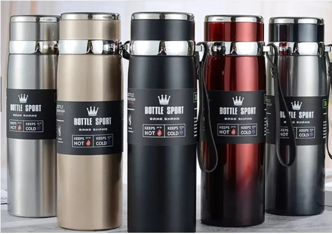 1000ml Thermal Water Bottle Thermos Vacuum Flask Double Stainless Steel Coffee Tea Insulated Cup Leakage-proof for Office