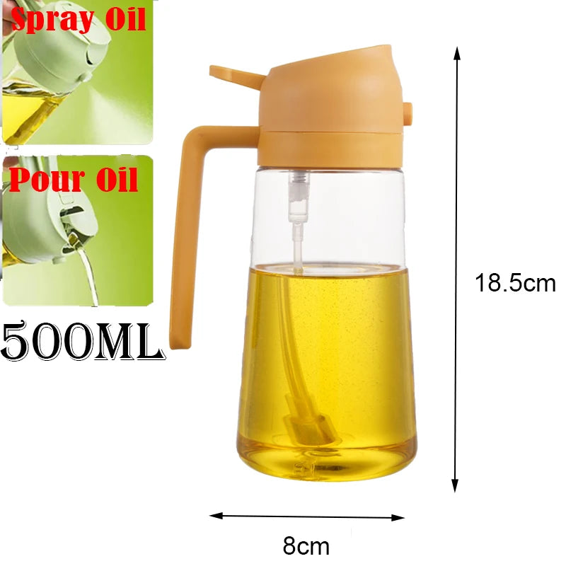 Spray Oil Sprayer Oil Cruet Spray Dual Purpose Kitchen Oils Spray Olive Oil Sprays Bottle Air Fryer Salad  BBQ Kitchen Baking