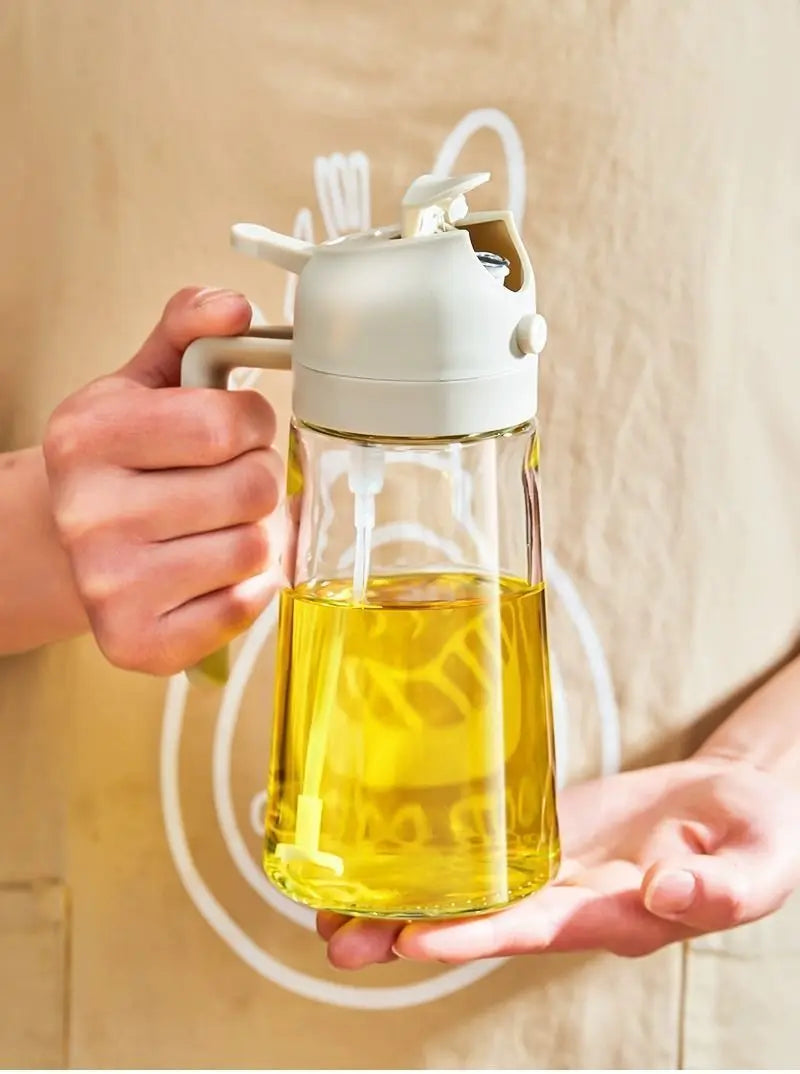 Spray Oil Sprayer Oil Cruet Spray Dual Purpose Kitchen Oils Spray Olive Oil Sprays Bottle Air Fryer Salad  BBQ Kitchen Baking