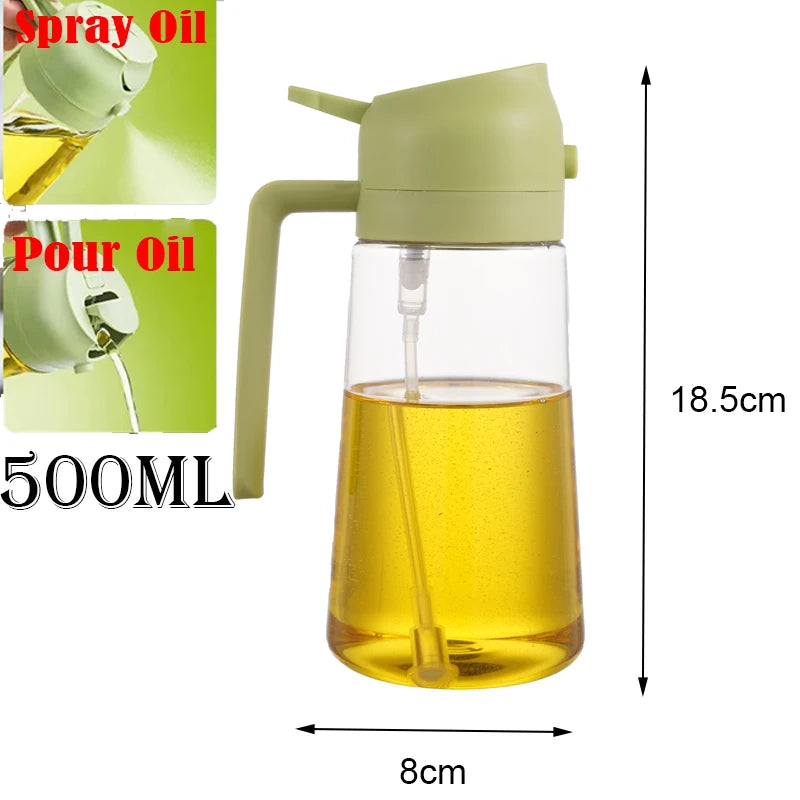 Spray Oil Sprayer Oil Cruet Spray Dual Purpose Kitchen Oils Spray Olive Oil Sprays Bottle Air Fryer Salad  BBQ Kitchen Baking