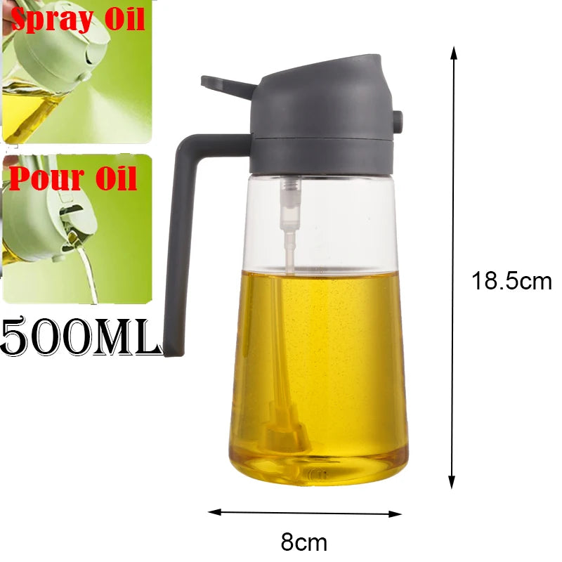 Spray Oil Sprayer Oil Cruet Spray Dual Purpose Kitchen Oils Spray Olive Oil Sprays Bottle Air Fryer Salad  BBQ Kitchen Baking