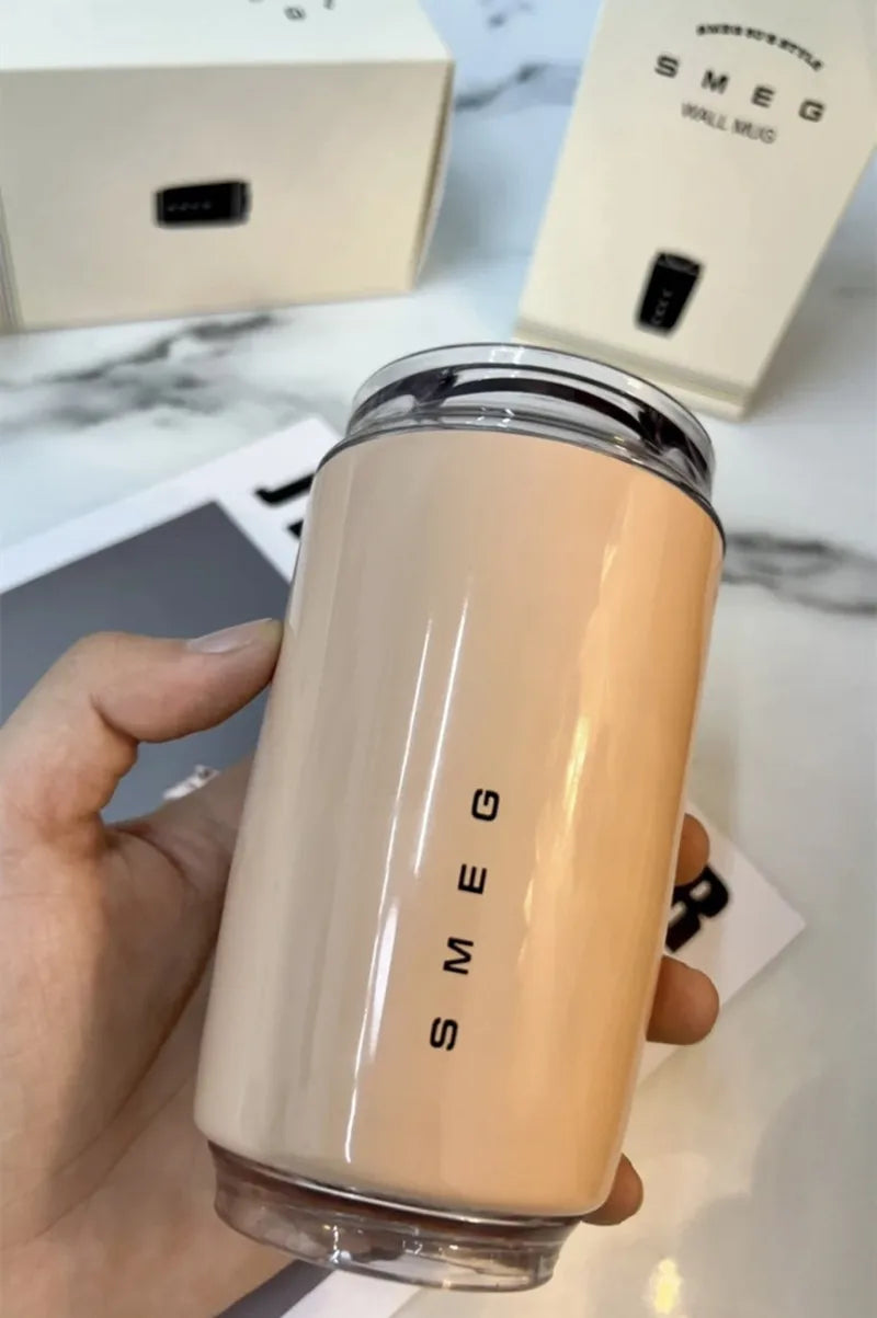 SMEG 240ML Beverage Cup Travel Portable Car Drinking Cup Stainless Steel Vacuum Leak proof 240ML Coffee Thermos