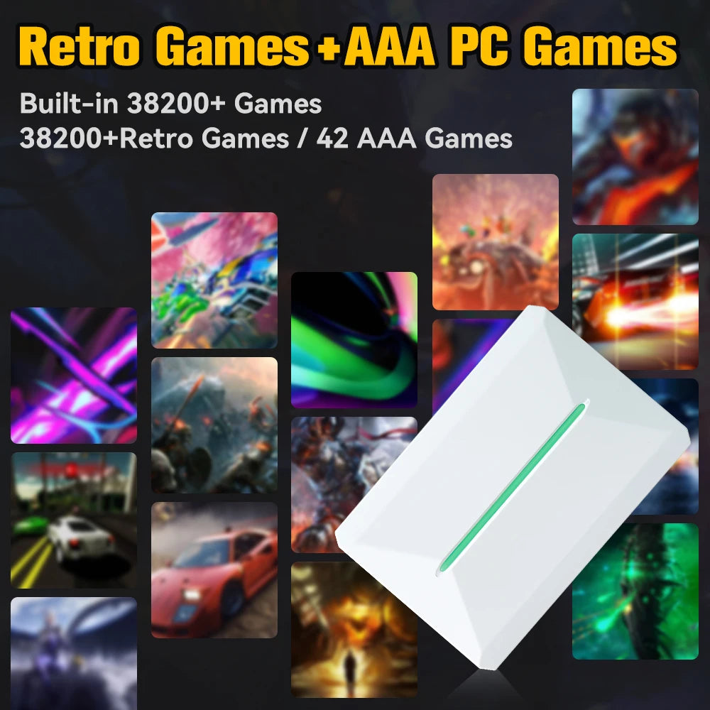 Retrobat & Playnite Retro Game Console 500GB Gaming HDD for PS3/PS2/Switch/Wii/WiiU for PC/Laptop with 38200+ Retro/AAA/PC Games